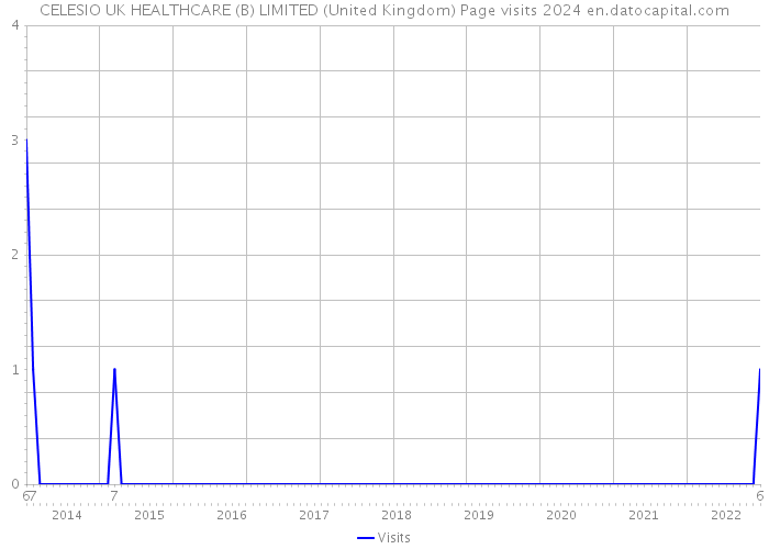 CELESIO UK HEALTHCARE (B) LIMITED (United Kingdom) Page visits 2024 