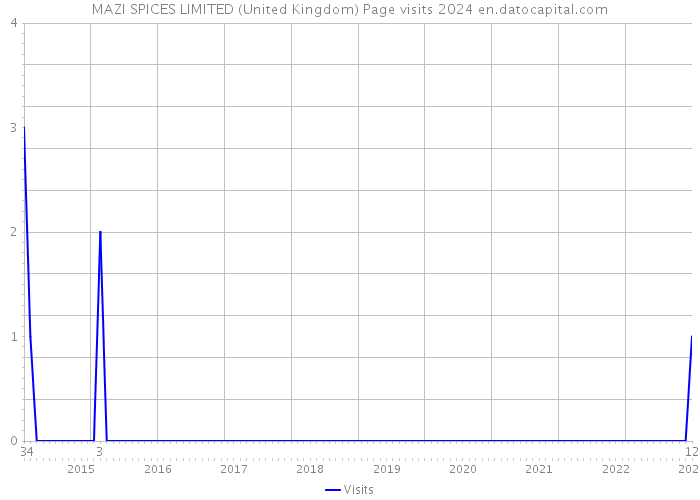 MAZI SPICES LIMITED (United Kingdom) Page visits 2024 