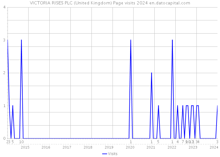 VICTORIA RISES PLC (United Kingdom) Page visits 2024 