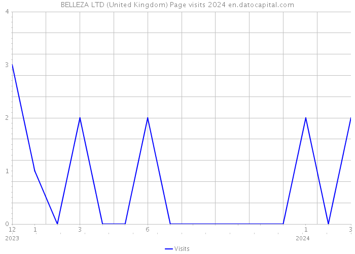 BELLEZA LTD (United Kingdom) Page visits 2024 