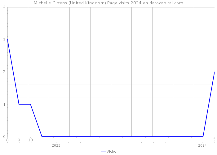 Michelle Gittens (United Kingdom) Page visits 2024 