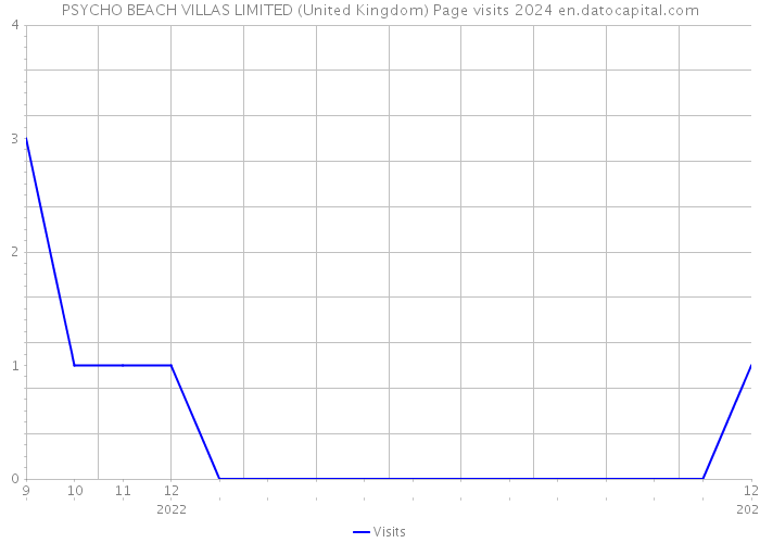 PSYCHO BEACH VILLAS LIMITED (United Kingdom) Page visits 2024 