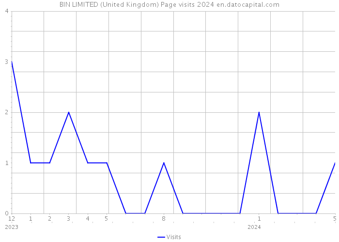 BIN LIMITED (United Kingdom) Page visits 2024 