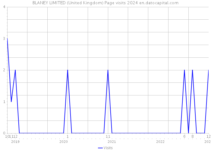 BLANEY LIMITED (United Kingdom) Page visits 2024 