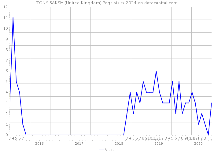 TONY BAKSH (United Kingdom) Page visits 2024 