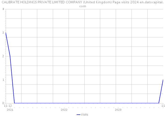 CALIBRATE HOLDINGS PRIVATE LIMITED COMPANY (United Kingdom) Page visits 2024 