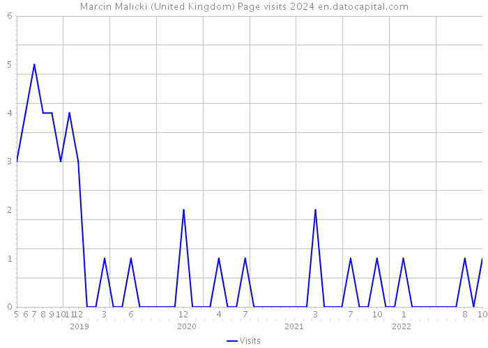 Marcin Malicki (United Kingdom) Page visits 2024 