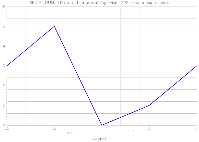 BRIGANTIUM LTD (United Kingdom) Page visits 2024 