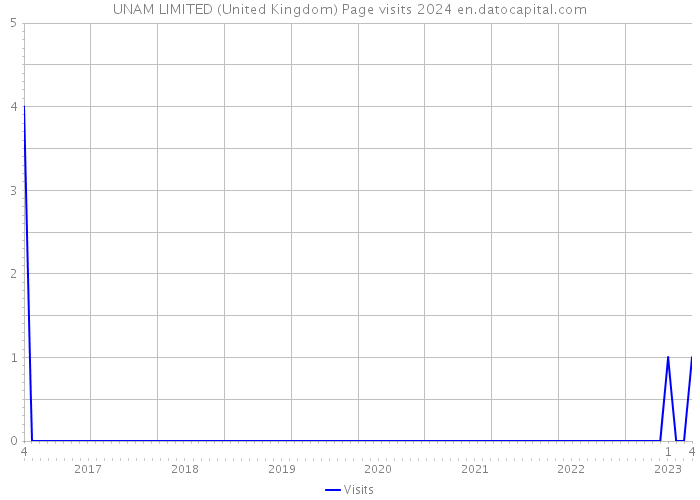 UNAM LIMITED (United Kingdom) Page visits 2024 