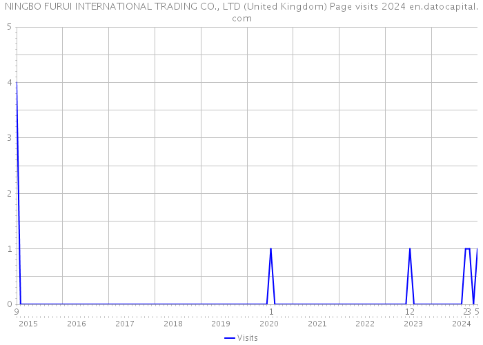 NINGBO FURUI INTERNATIONAL TRADING CO., LTD (United Kingdom) Page visits 2024 