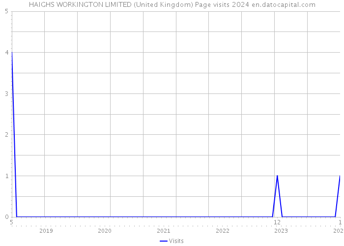 HAIGHS WORKINGTON LIMITED (United Kingdom) Page visits 2024 