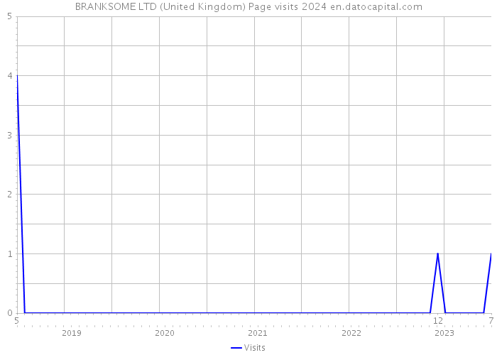 BRANKSOME LTD (United Kingdom) Page visits 2024 