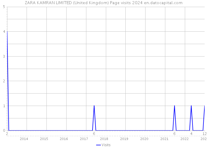 ZARA KAMRAN LIMITED (United Kingdom) Page visits 2024 