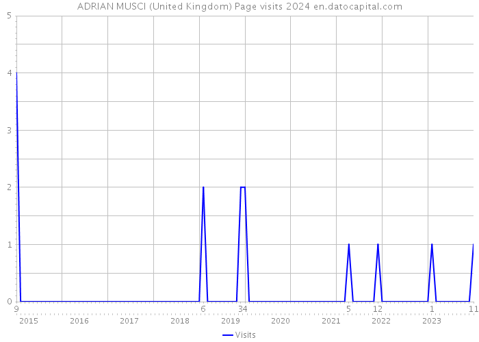 ADRIAN MUSCI (United Kingdom) Page visits 2024 