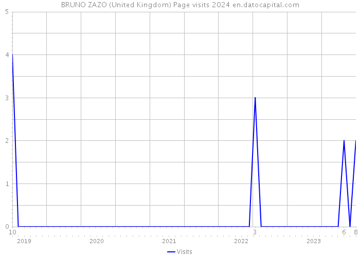 BRUNO ZAZO (United Kingdom) Page visits 2024 