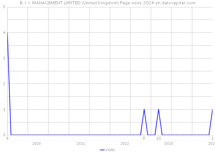B. I. I. MANAGEMENT LIMITED (United Kingdom) Page visits 2024 
