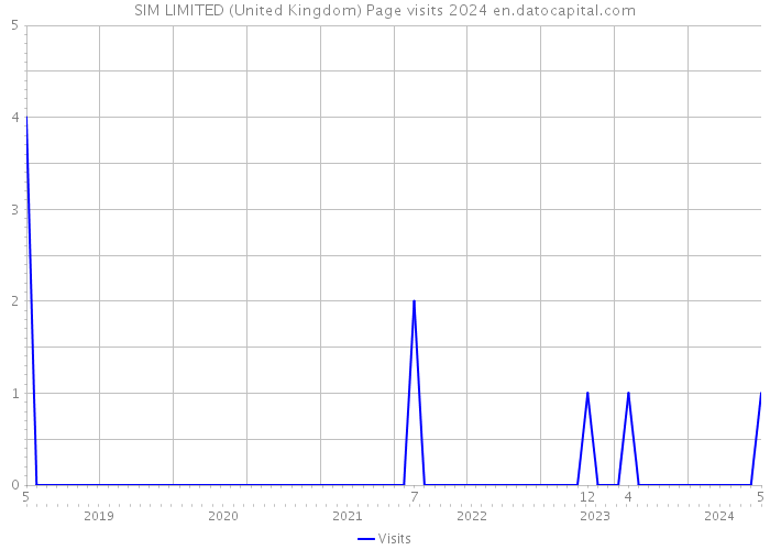 SIM LIMITED (United Kingdom) Page visits 2024 