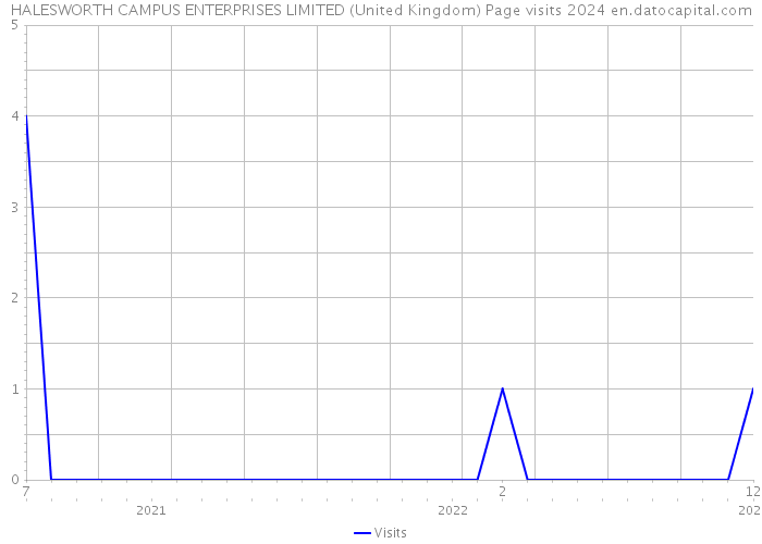 HALESWORTH CAMPUS ENTERPRISES LIMITED (United Kingdom) Page visits 2024 