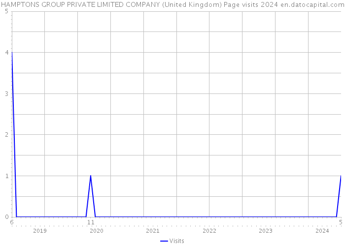 HAMPTONS GROUP PRIVATE LIMITED COMPANY (United Kingdom) Page visits 2024 