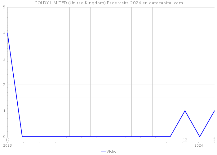 GOLDY LIMITED (United Kingdom) Page visits 2024 