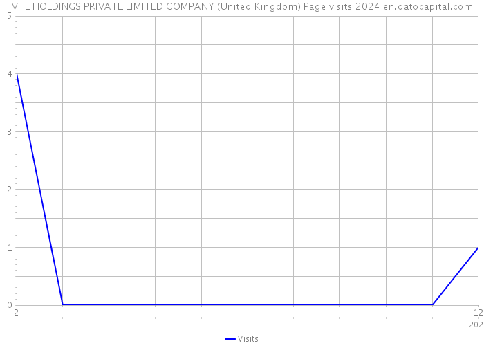 VHL HOLDINGS PRIVATE LIMITED COMPANY (United Kingdom) Page visits 2024 