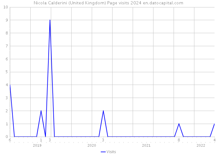 Nicola Calderini (United Kingdom) Page visits 2024 