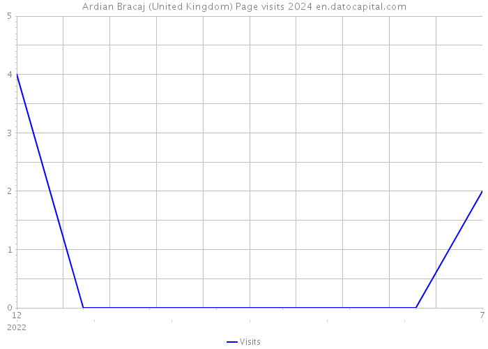Ardian Bracaj (United Kingdom) Page visits 2024 