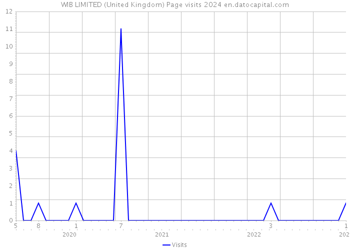 WIB LIMITED (United Kingdom) Page visits 2024 