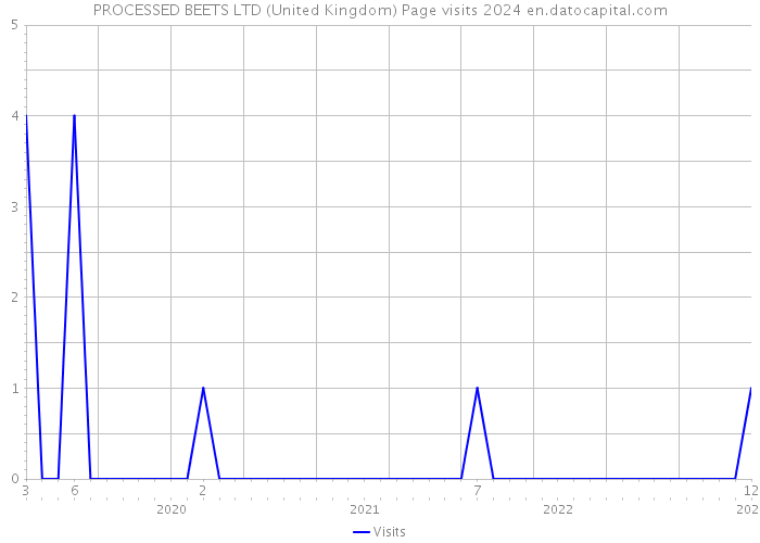 PROCESSED BEETS LTD (United Kingdom) Page visits 2024 