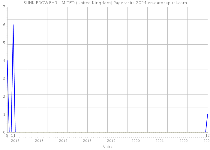 BLINK BROW BAR LIMITED (United Kingdom) Page visits 2024 