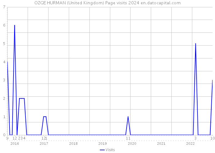 OZGE HURMAN (United Kingdom) Page visits 2024 