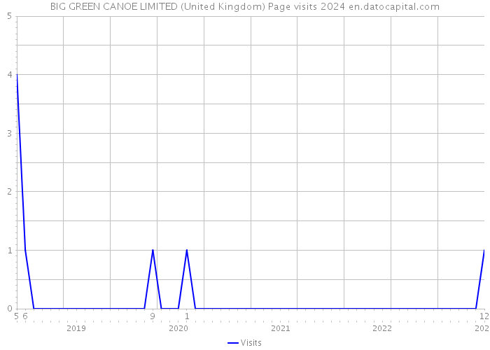 BIG GREEN CANOE LIMITED (United Kingdom) Page visits 2024 