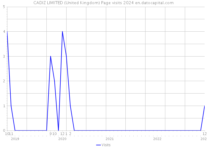 CADIZ LIMITED (United Kingdom) Page visits 2024 