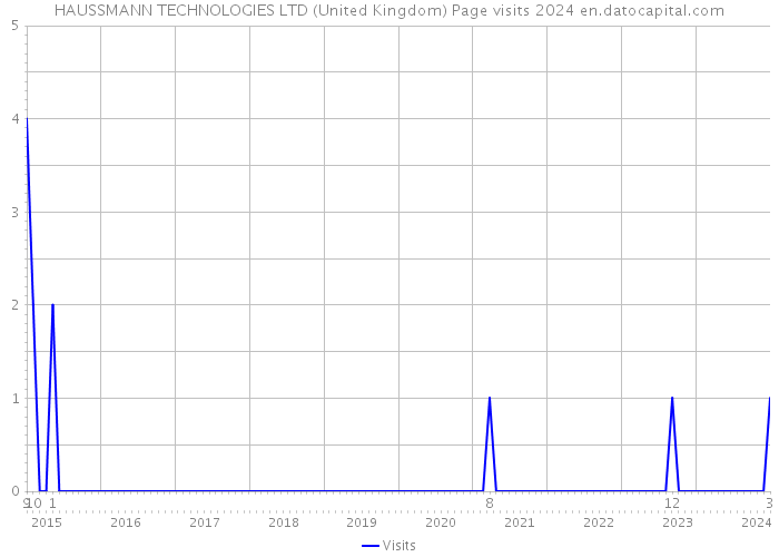 HAUSSMANN TECHNOLOGIES LTD (United Kingdom) Page visits 2024 