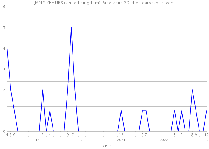 JANIS ZEMURS (United Kingdom) Page visits 2024 