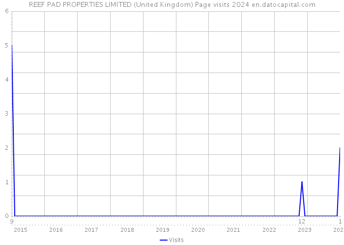 REEF PAD PROPERTIES LIMITED (United Kingdom) Page visits 2024 
