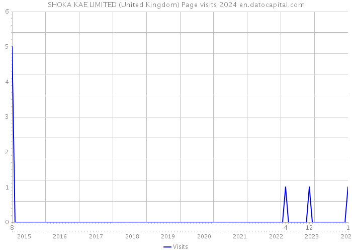 SHOKA KAE LIMITED (United Kingdom) Page visits 2024 