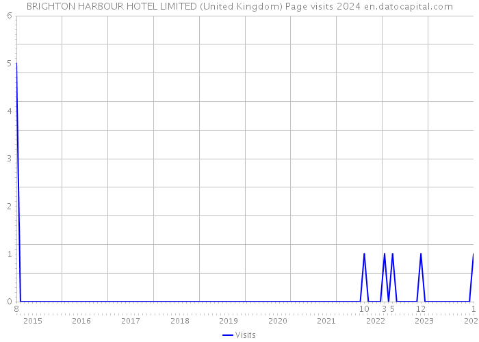 BRIGHTON HARBOUR HOTEL LIMITED (United Kingdom) Page visits 2024 
