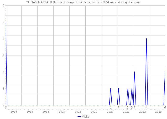 YUNAS NADIADI (United Kingdom) Page visits 2024 