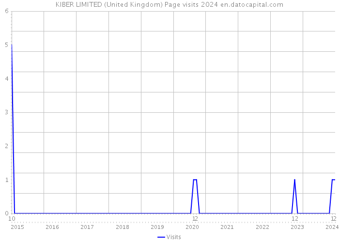 KIBER LIMITED (United Kingdom) Page visits 2024 