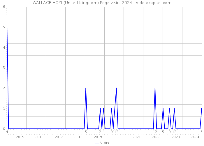 WALLACE HOYI (United Kingdom) Page visits 2024 