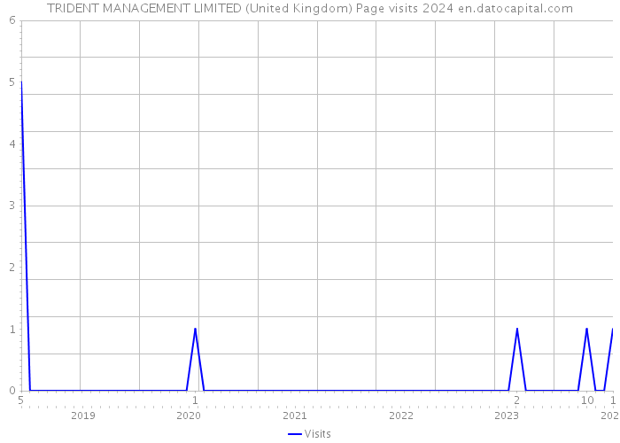 TRIDENT MANAGEMENT LIMITED (United Kingdom) Page visits 2024 