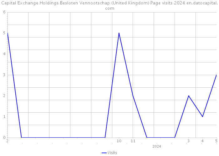 Capital Exchange Holdings Besloten Vennootschap (United Kingdom) Page visits 2024 