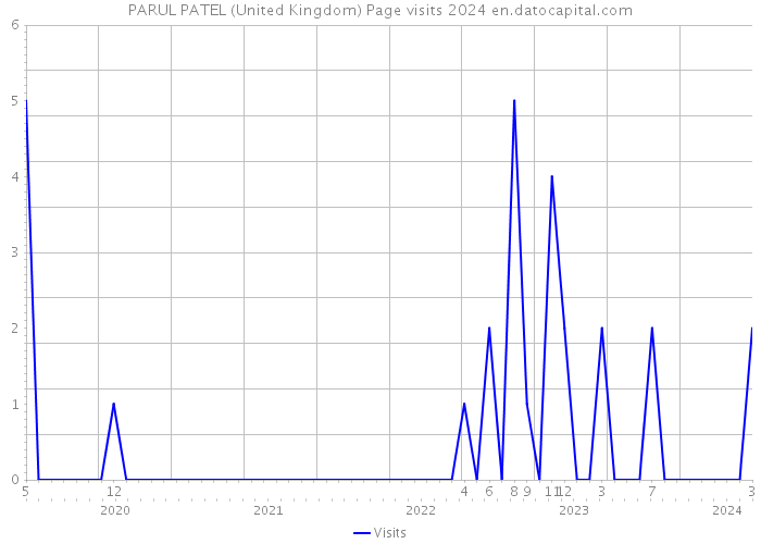 PARUL PATEL (United Kingdom) Page visits 2024 