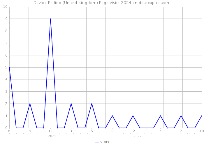 Davide Pellino (United Kingdom) Page visits 2024 