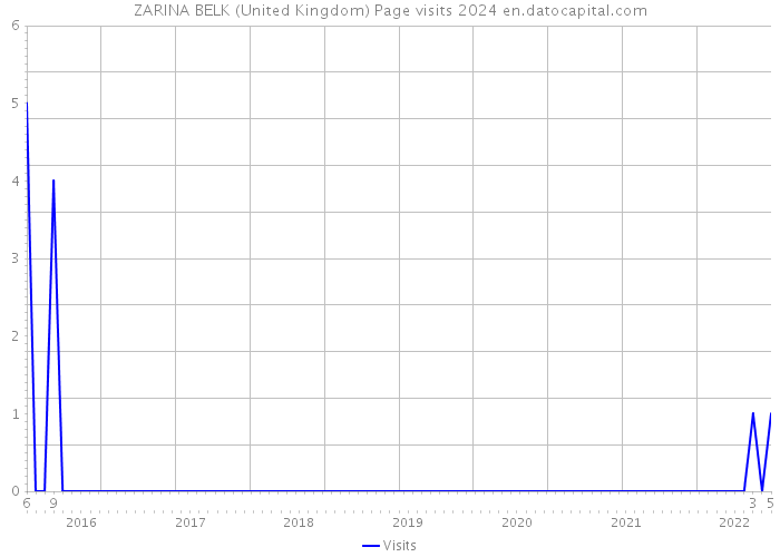 ZARINA BELK (United Kingdom) Page visits 2024 