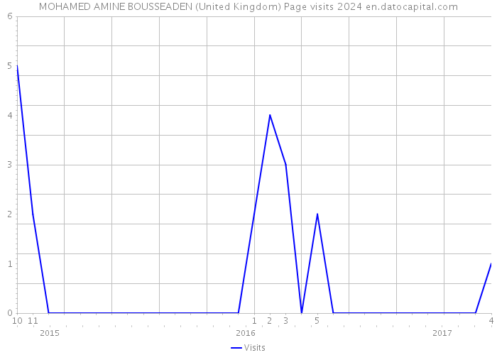 MOHAMED AMINE BOUSSEADEN (United Kingdom) Page visits 2024 