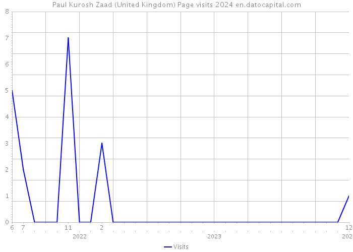 Paul Kurosh Zaad (United Kingdom) Page visits 2024 