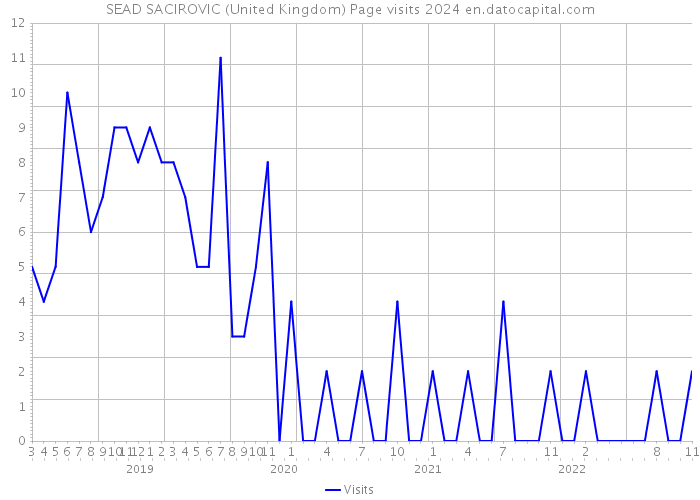 SEAD SACIROVIC (United Kingdom) Page visits 2024 
