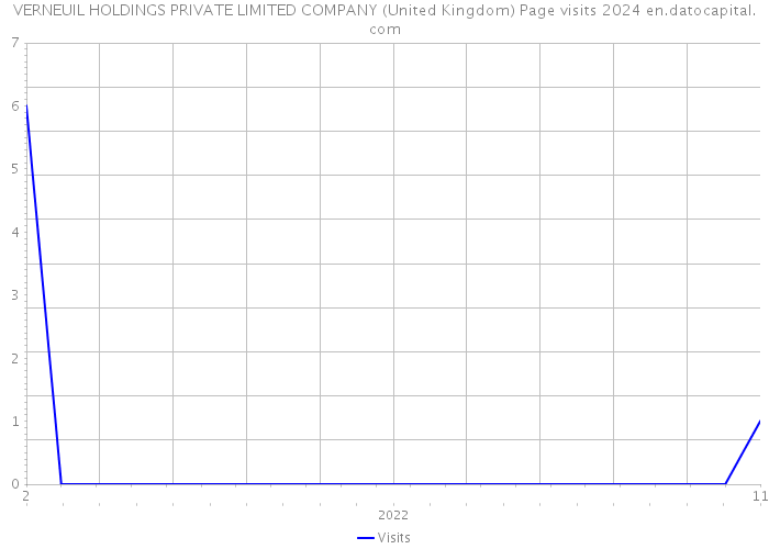 VERNEUIL HOLDINGS PRIVATE LIMITED COMPANY (United Kingdom) Page visits 2024 